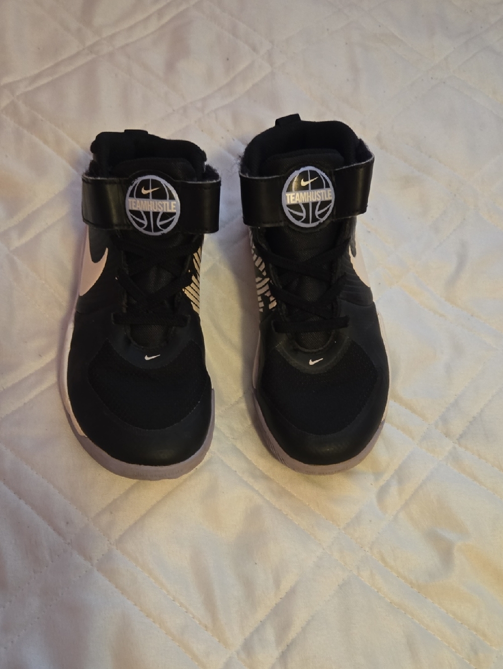 Nike Black and White Girls' High-Top Sneakers
